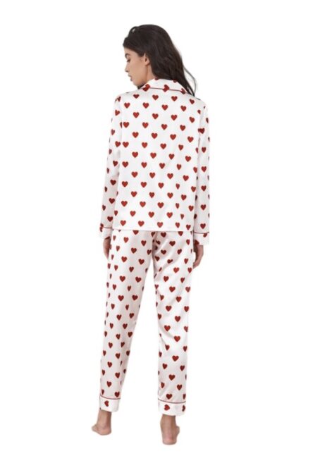 satin heart pajama set - Image 2