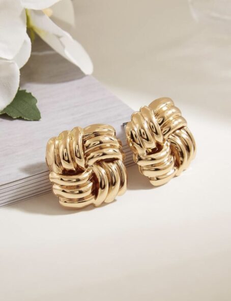 Twisted Square Earrings - Image 2
