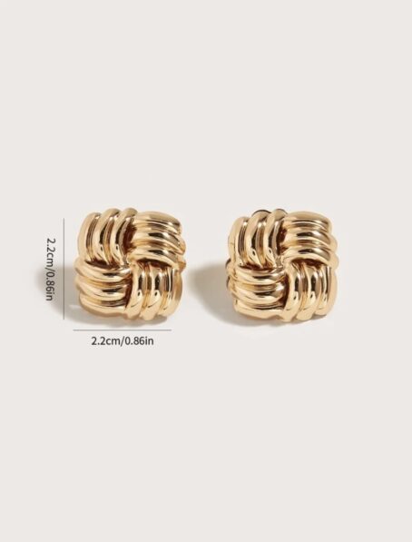 Twisted Square Earrings - Image 3