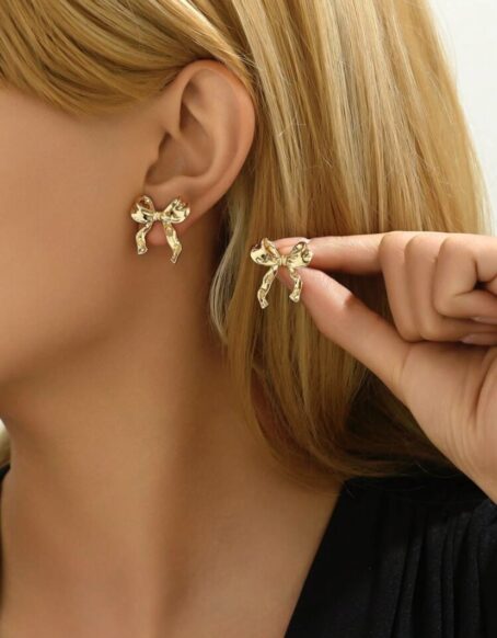 Ribbon Bow Earrings - Image 2